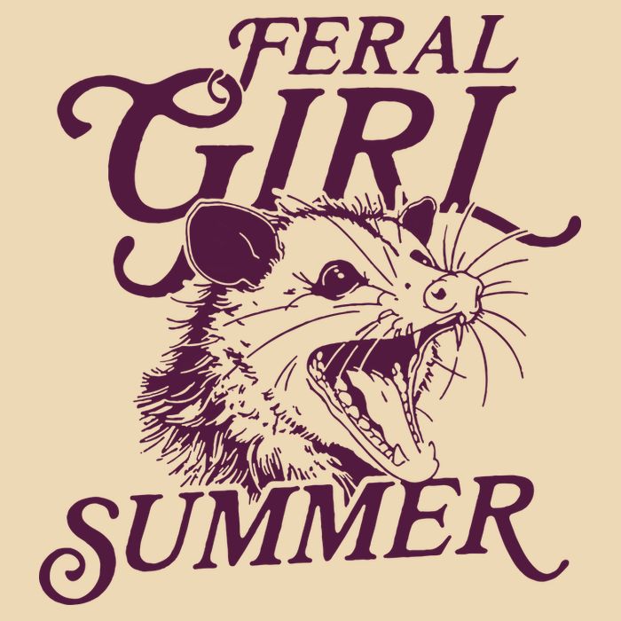 Feral Girl Summer Drawstring Bag