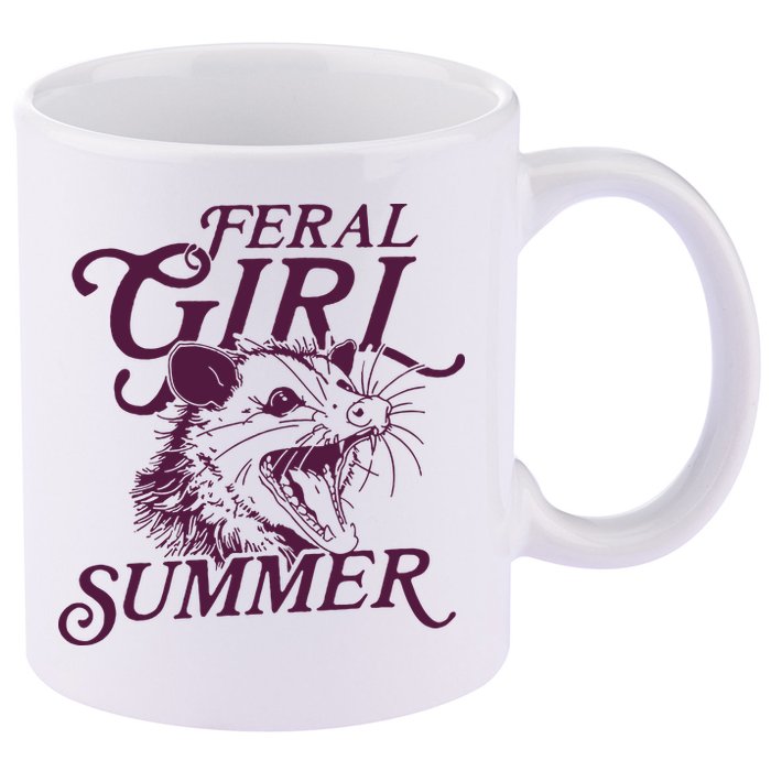 Feral Girl Summer 11oz C Handle Ceramic Mug