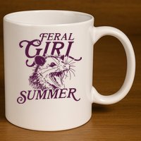 Feral Girl Summer 11oz C Handle Ceramic Mug
