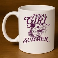 Feral Girl Summer 11oz C Handle Ceramic Mug
