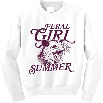 Feral Girl Summer Kids Sweatshirt