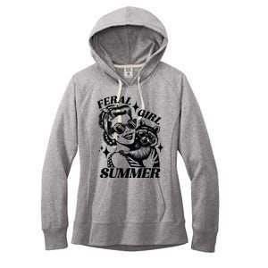 Feral Girl Summer Funny Feral Girl Summer Women's Fleece Hoodie