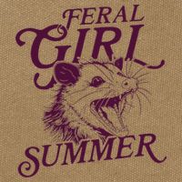 Feral Girl Summer Opossum Cotton Canvas Backpack