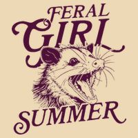 Feral Girl Summer Opossum Drawstring Bag
