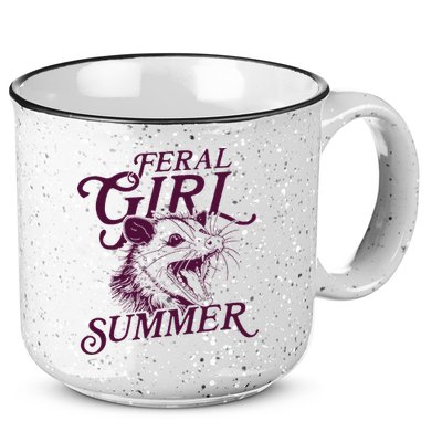 Feral Girl Summer Opossum 15oz Campfire Ceramic Mug