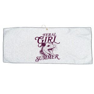 Feral Girl Summer Opossum Large Microfiber Waffle Golf Towel