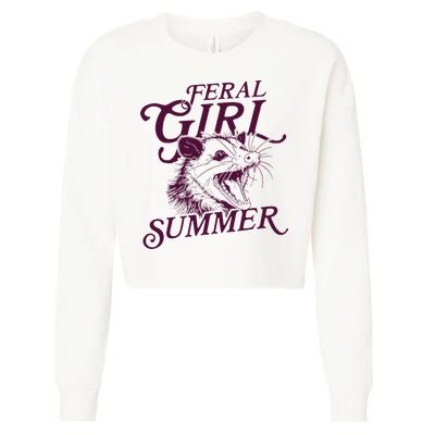 Feral Girl Summer Opossum Cropped Pullover Crew