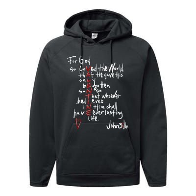 For God So Loved The World Jesus Is My Valentine Performance Fleece Hoodie