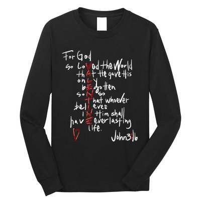 For God So Loved The World Jesus Is My Valentine Long Sleeve Shirt