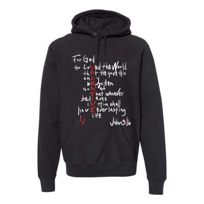 For God So Loved The World Jesus Is My Valentine Premium Hoodie