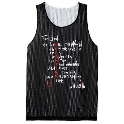 For God So Loved The World Jesus Is My Valentine Mesh Reversible Basketball Jersey Tank