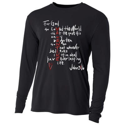 For God So Loved The World Jesus Is My Valentine Cooling Performance Long Sleeve Crew