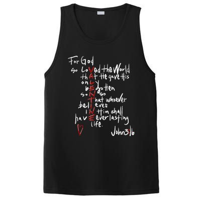 For God So Loved The World Jesus Is My Valentine PosiCharge Competitor Tank