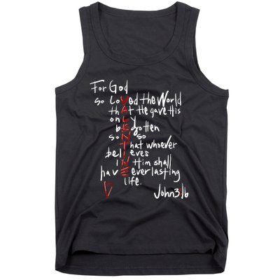 For God So Loved The World Jesus Is My Valentine Tank Top