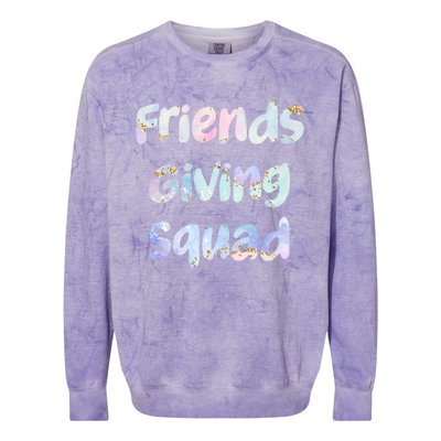 Friends Giving Squad Gift Colorblast Crewneck Sweatshirt