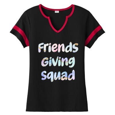 Friends Giving Squad Gift Ladies Halftime Notch Neck Tee