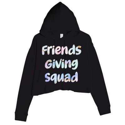 Friends Giving Squad Gift Crop Fleece Hoodie