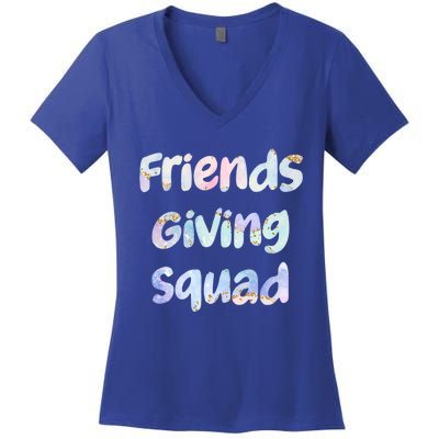 Friends Giving Squad Gift Women's V-Neck T-Shirt