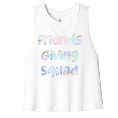 Friends Giving Squad Gift Women's Racerback Cropped Tank