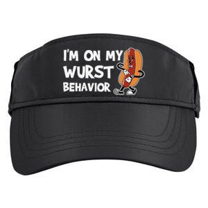 Funny German Sausage I'm on my Wurst Behavior Adult Drive Performance Visor