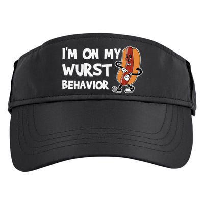 Funny German Sausage I'm on my Wurst Behavior Adult Drive Performance Visor