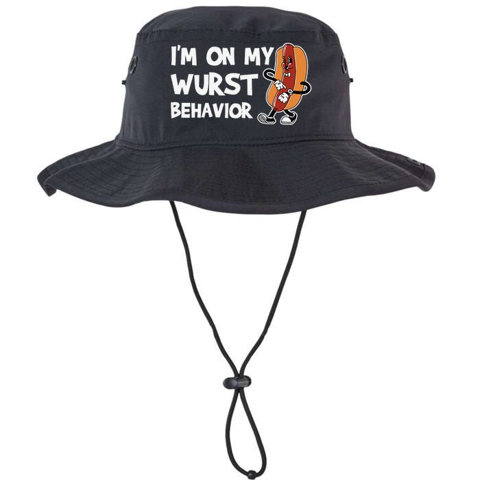 Funny German Sausage I'm on my Wurst Behavior Legacy Cool Fit Booney Bucket Hat