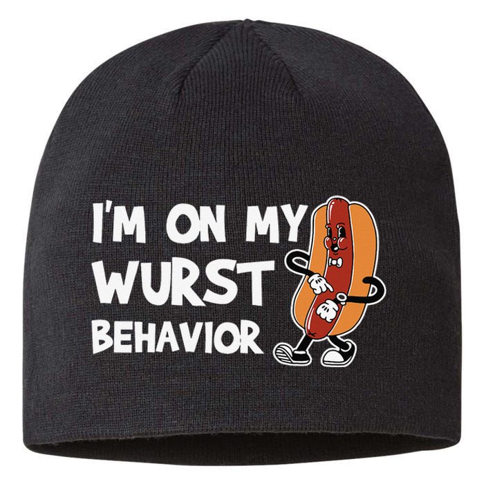 Funny German Sausage I'm on my Wurst Behavior Sustainable Beanie