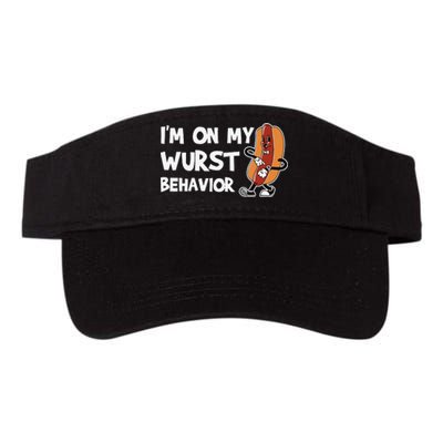 Funny German Sausage I'm on my Wurst Behavior Valucap Bio-Washed Visor