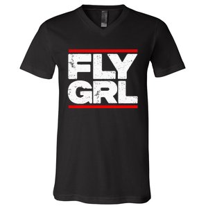 Fly Grl Survival Of The Thickest Mavis Beamont V-Neck T-Shirt