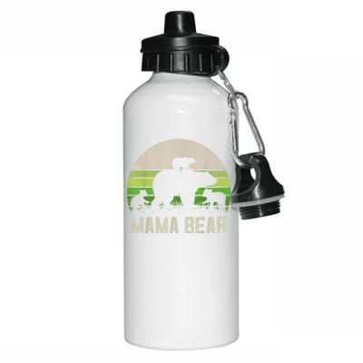 Funny Grandma Shirts From Grandkid, 3 Cubs Mama Bear Vintage Aluminum Water Bottle