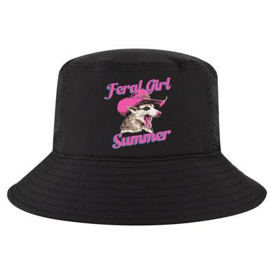 Feral Girl Summer Retro Possum Cool Comfort Performance Bucket Hat