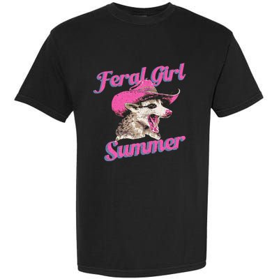 Feral Girl Summer Retro Possum Garment-Dyed Heavyweight T-Shirt