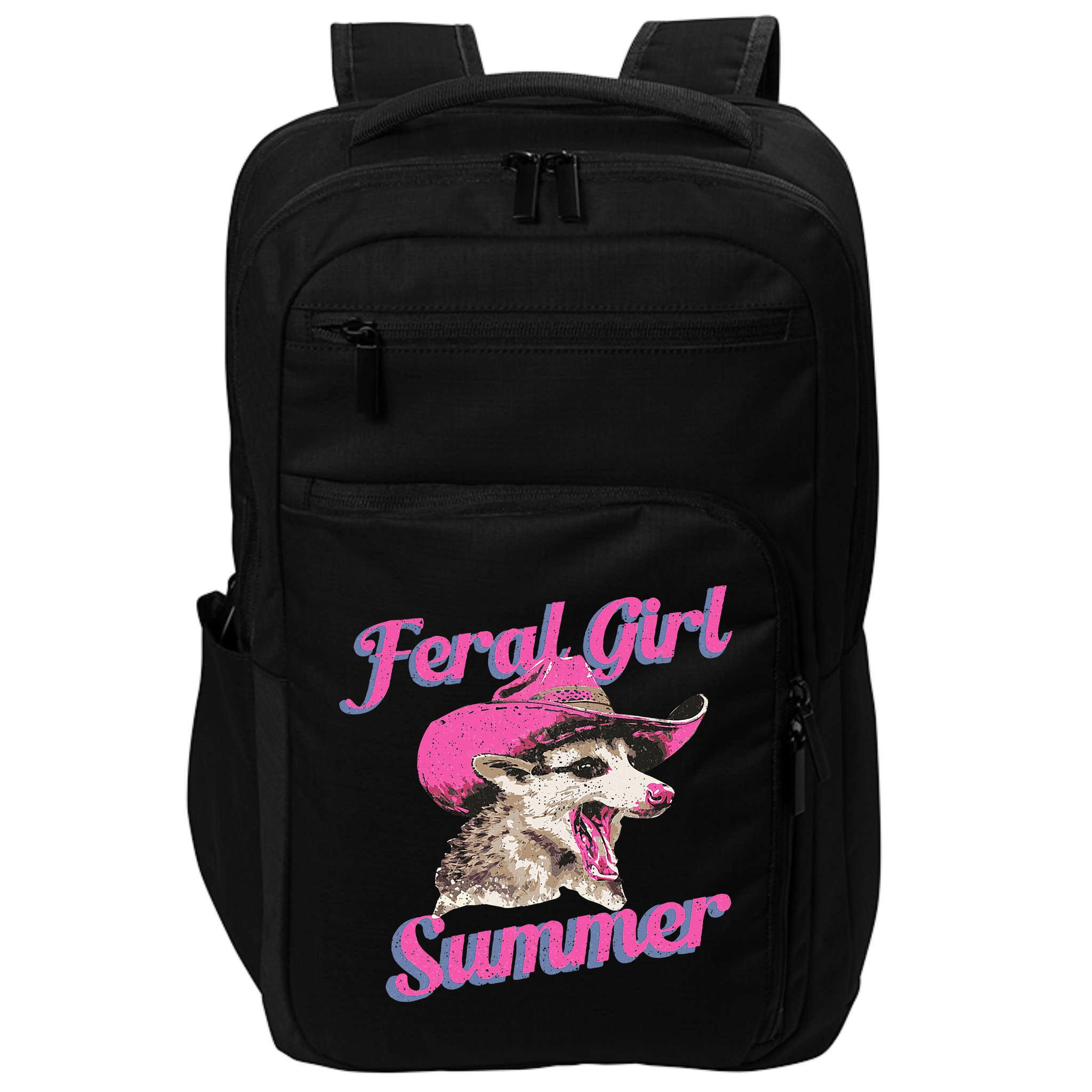 Feral Girl Summer Retro Possum Impact Tech Backpack