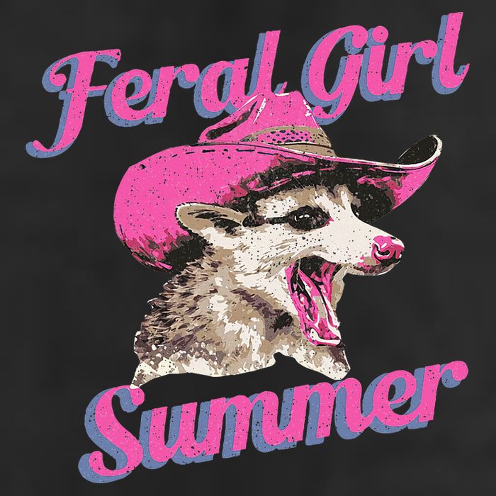 Feral Girl Summer Retro Possum Adult Drive Performance Visor