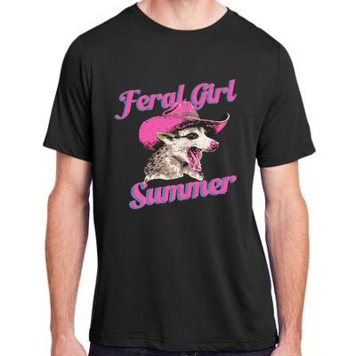 Feral Girl Summer Retro Possum Adult ChromaSoft Performance T-Shirt