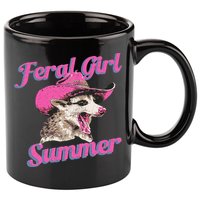 Feral Girl Summer Retro Possum 11oz C Handle Ceramic Mug