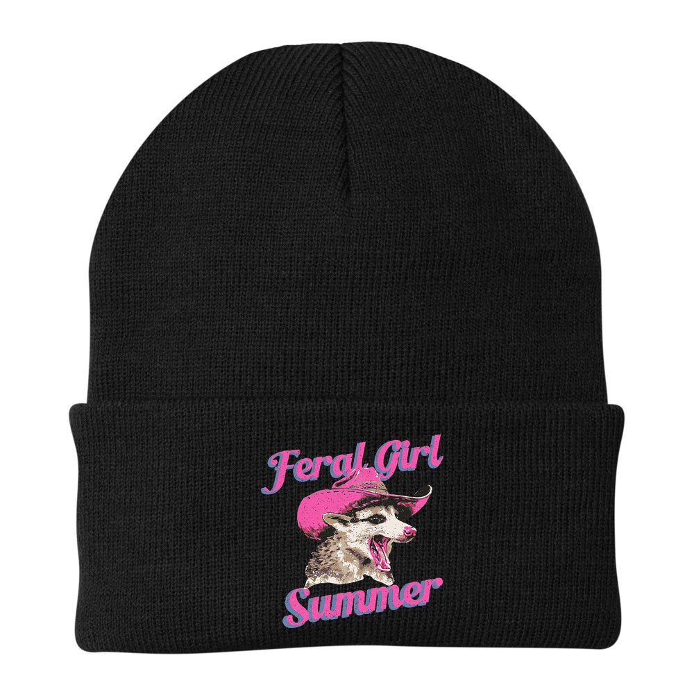 Feral Girl Summer Retro Possum Beanie