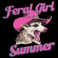Feral Girl Summer Retro Possum Drawstring Bag