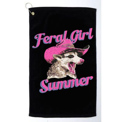 Feral Girl Summer Retro Possum Golf Towel