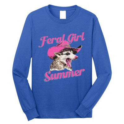 Feral Girl Summer Retro Possum Long Sleeve Shirt