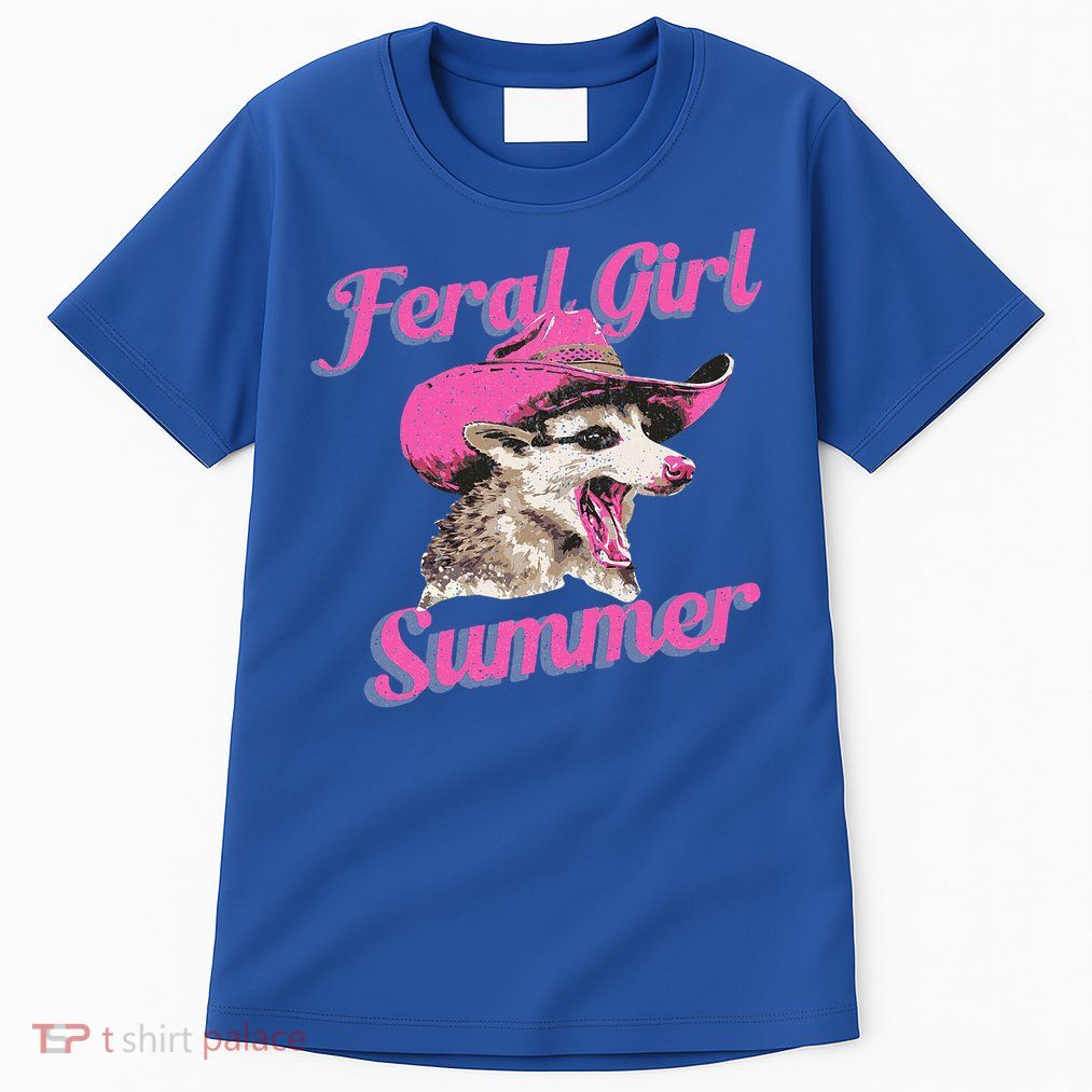 Feral Girl Summer Retro Possum Tall T-Shirt