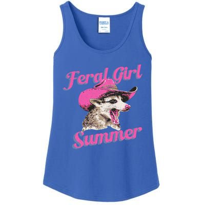 Feral Girl Summer Retro Possum Ladies Essential Tank