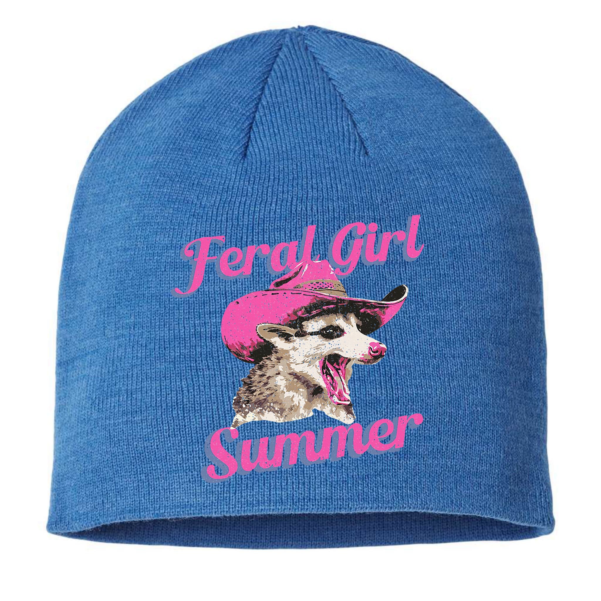 Feral Girl Summer Retro Possum Sustainable Beanie