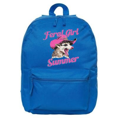 Feral Girl Summer Retro Possum 16 in Basic Backpack