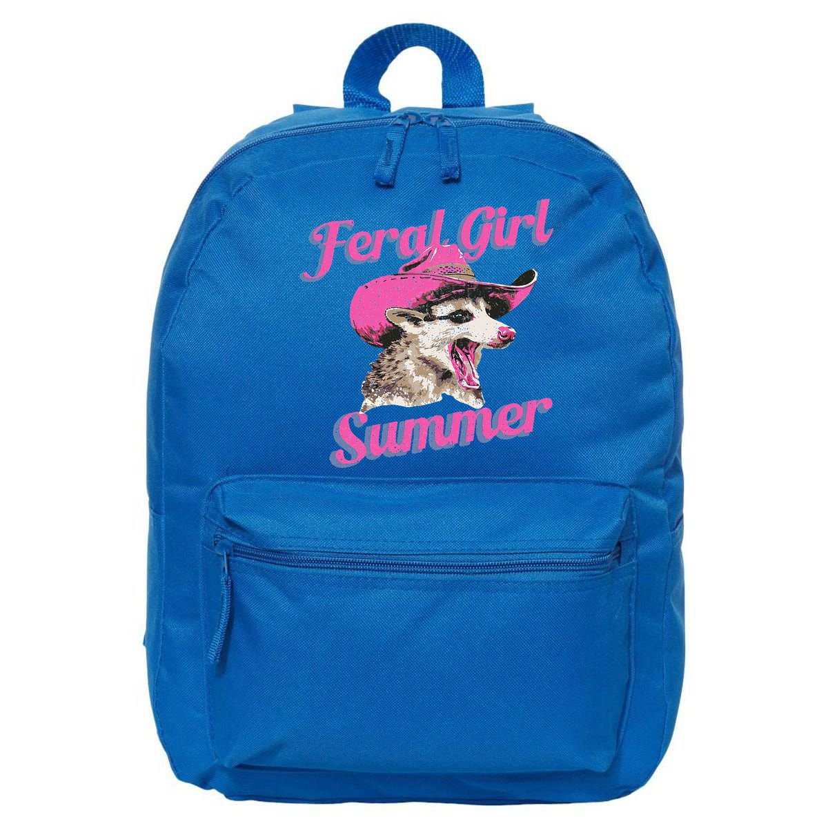 Feral Girl Summer Retro Possum 16 in Basic Backpack