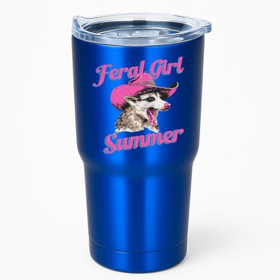 Feral Girl Summer Retro Possum Tumbler