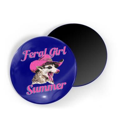 Feral Girl Summer Retro Possum Magnet