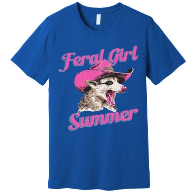 Feral Girl Summer Retro Possum Premium T-Shirt