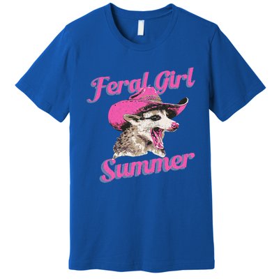 Feral Girl Summer Retro Possum Premium T-Shirt