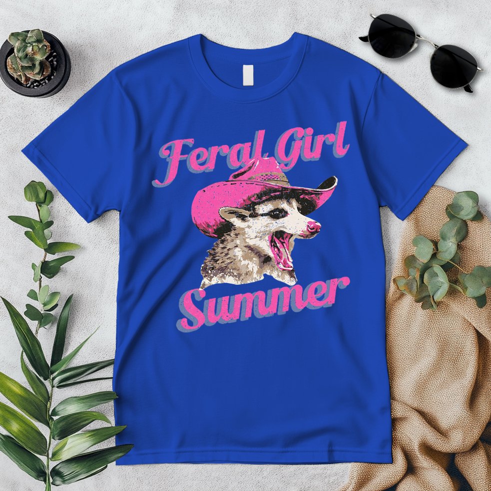 Feral Girl Summer Retro Possum Premium T-Shirt